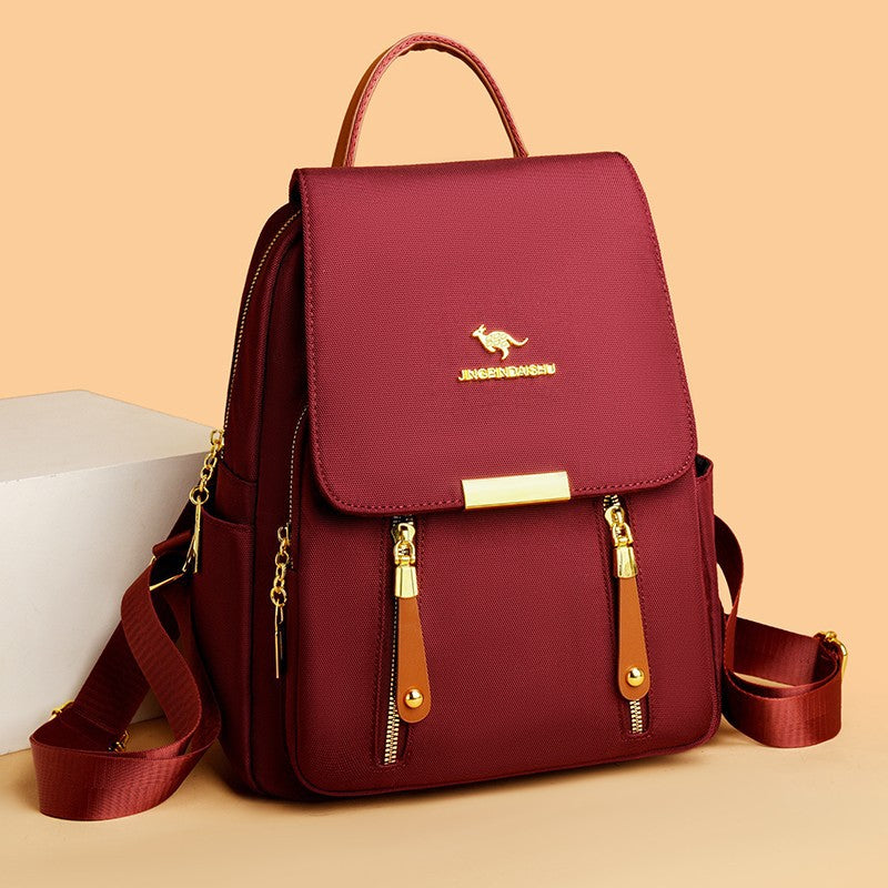 Light Luxury Contrast Color Oxford Cloth Commuter Backpack