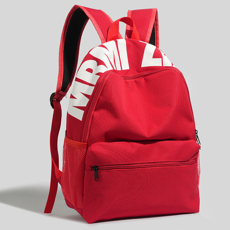 Solid Color Sports Backpack Large Capacity Commuter School Bag