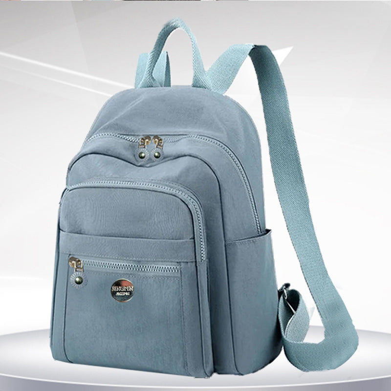 Women's Oxford Cloth Multi-Pocket Travel Backpack Bag