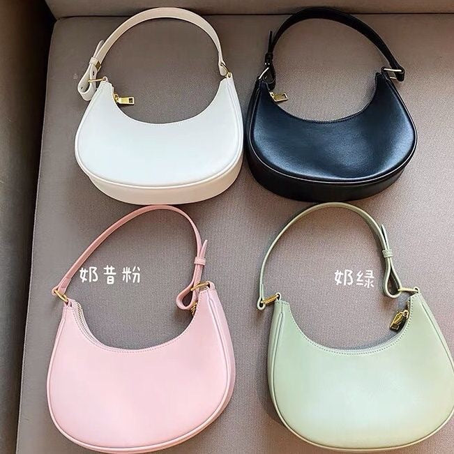 Women's French Style Underarm Shoulder Bag with Top Handle