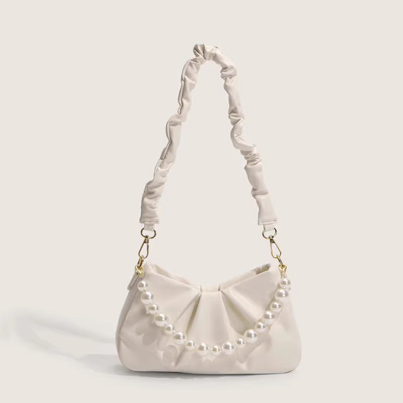 Soft Leather French Style Cloud Shoulder Crossbody Bag