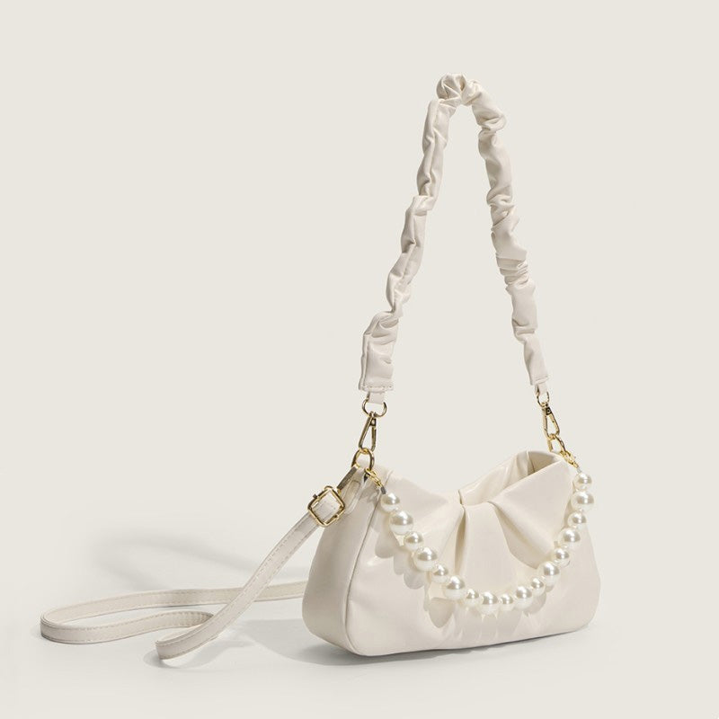 Soft Leather French Style Cloud Shoulder Crossbody Bag
