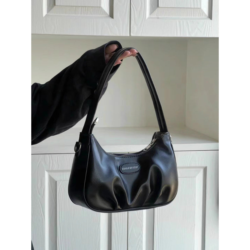 Women's Pleated Shoulder Crossbody Bag with Elegant Design