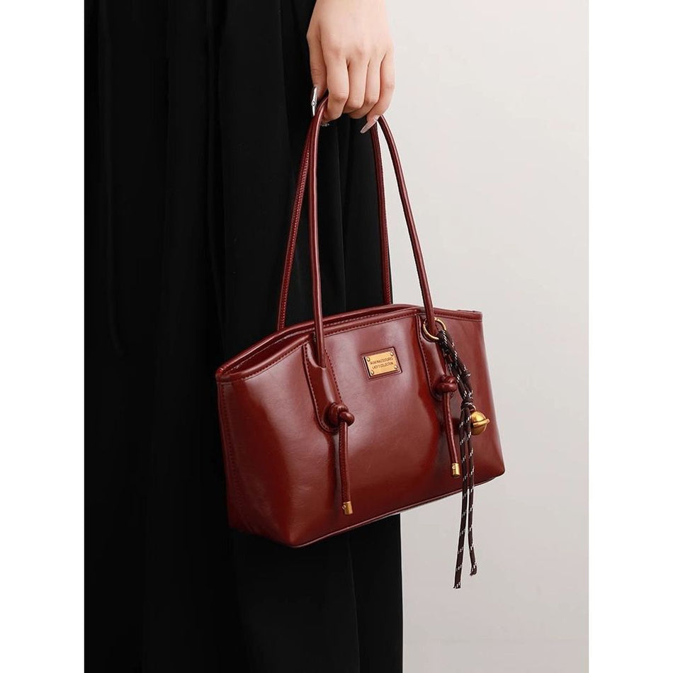 Women's Red Bridal Wedding Tote Shoulder Underarm Bag