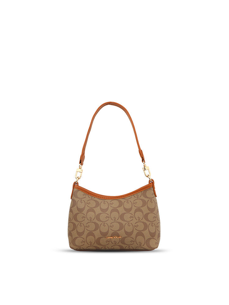 Women's Retro Monogram Hobo Shoulder Crossbody Bag