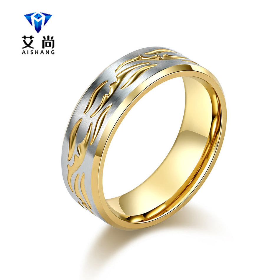 Men's Titanium Steel Street Style Fashion Ring Jewelry