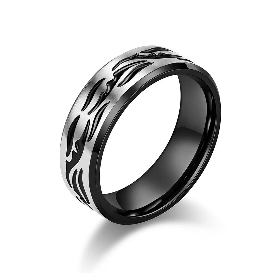 Men's Titanium Steel Street Style Fashion Ring Jewelry