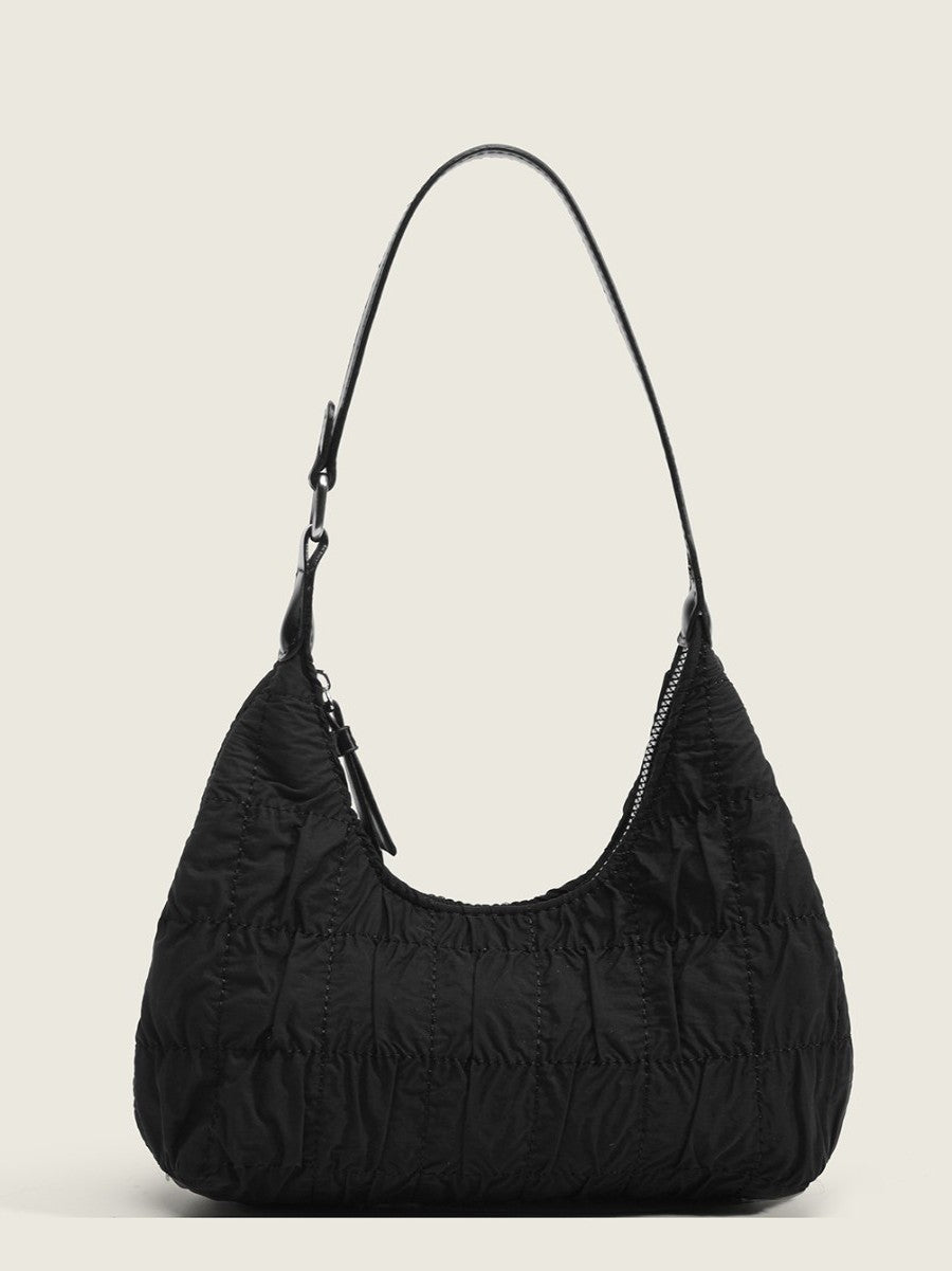 Women's French Style Pleated Cloud Dumpling Shoulder Bag