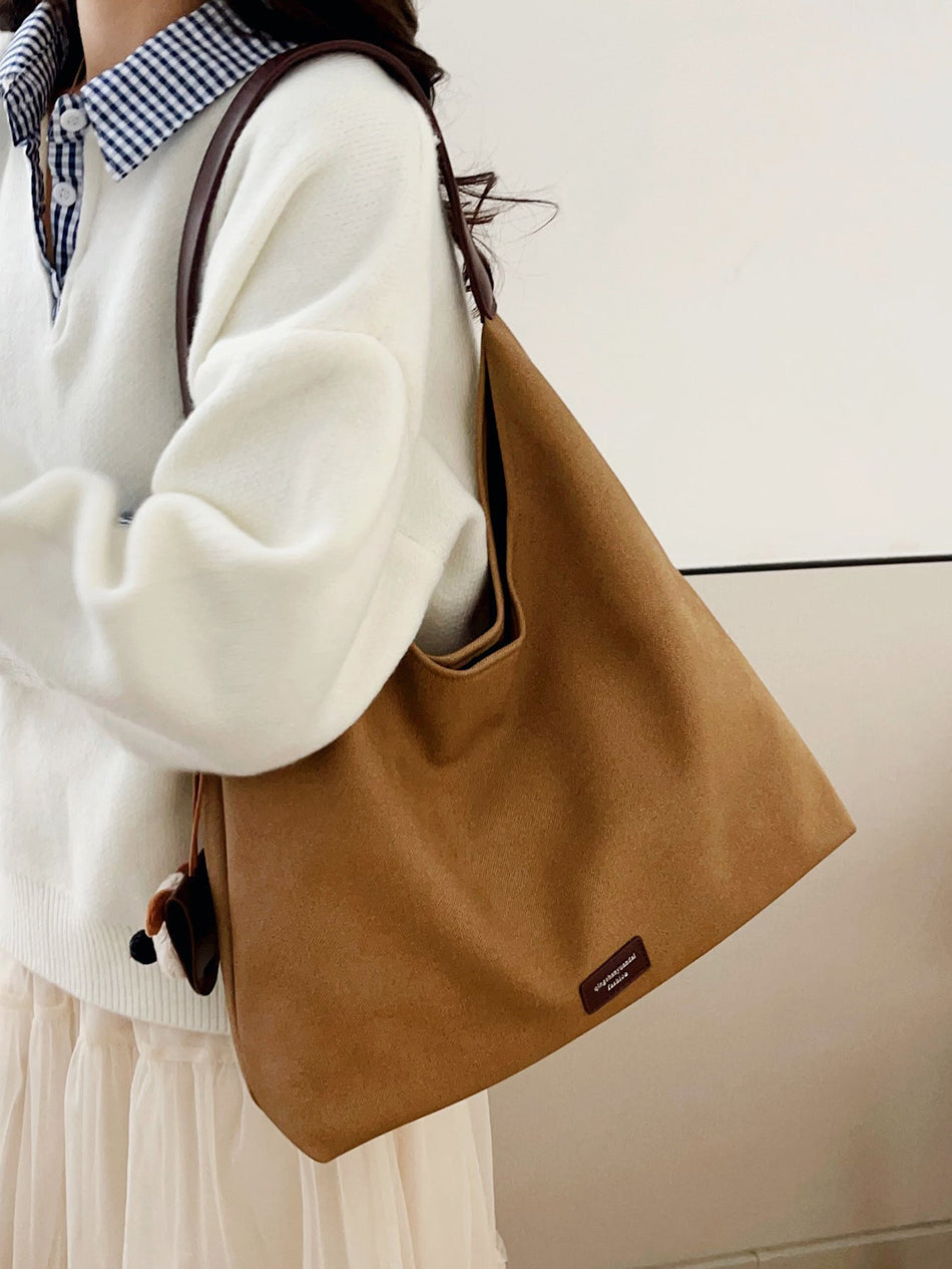 Women's Retro Suede Shoulder Tote Underarm Bag