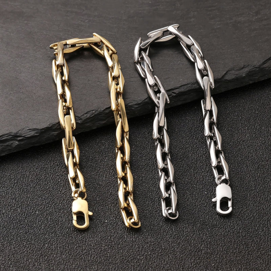 Unisex Titanium Steel Geometric U-Shaped Bracelet Jewelry