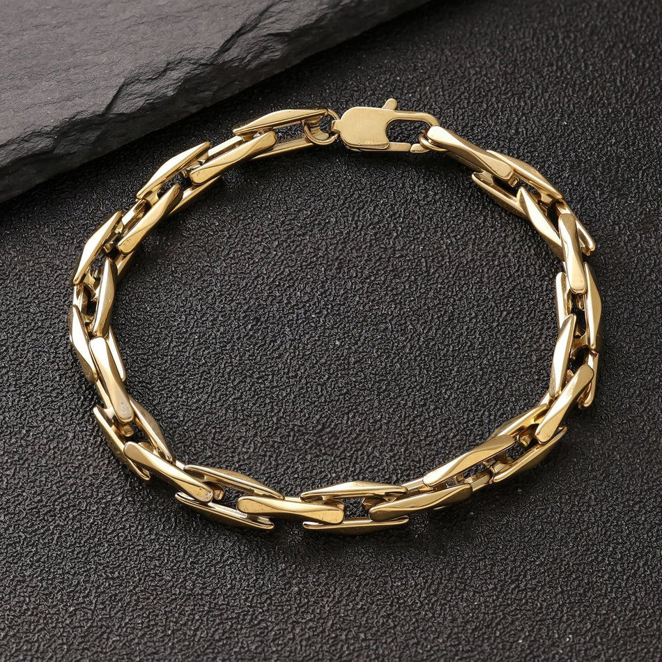 Unisex Titanium Steel Geometric U-Shaped Bracelet Jewelry