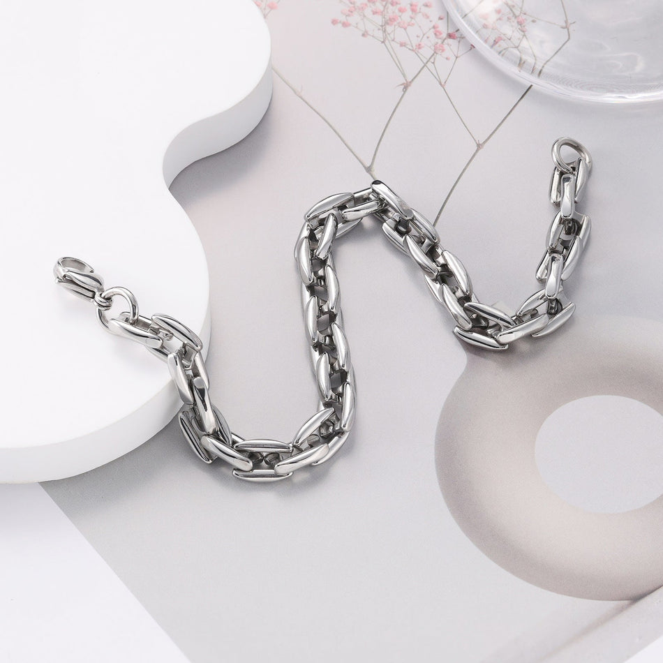 Men's Stainless Steel Hip Hop Thick Chain Bracelet Jewelry