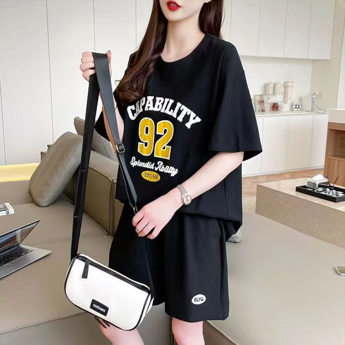 Women's Short Sleeve T-Shirt and Shorts Sports Set