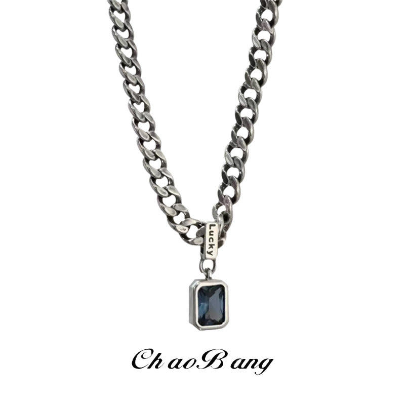 Colorful Zircon Necklace with Modern Luxury Design for Men