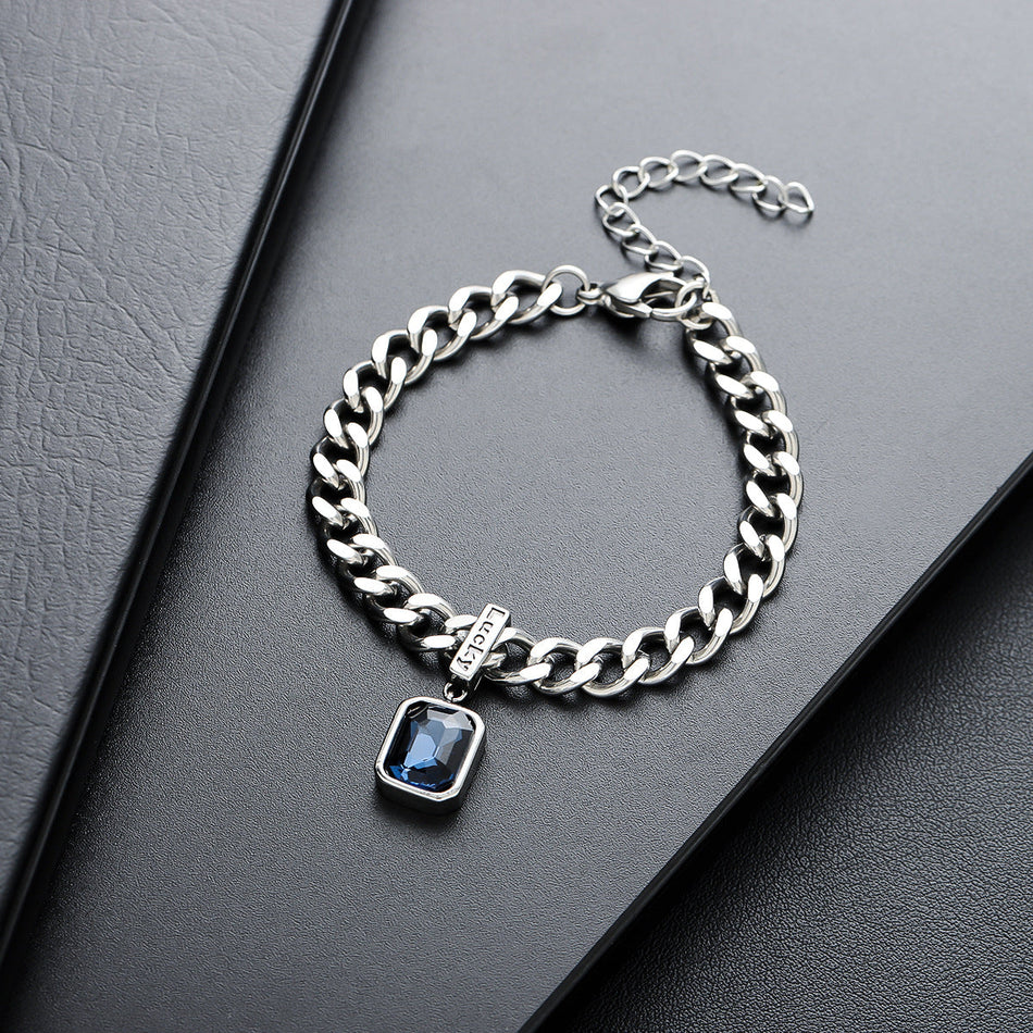 Colorful Zircon Necklace with Modern Luxury Design for Men