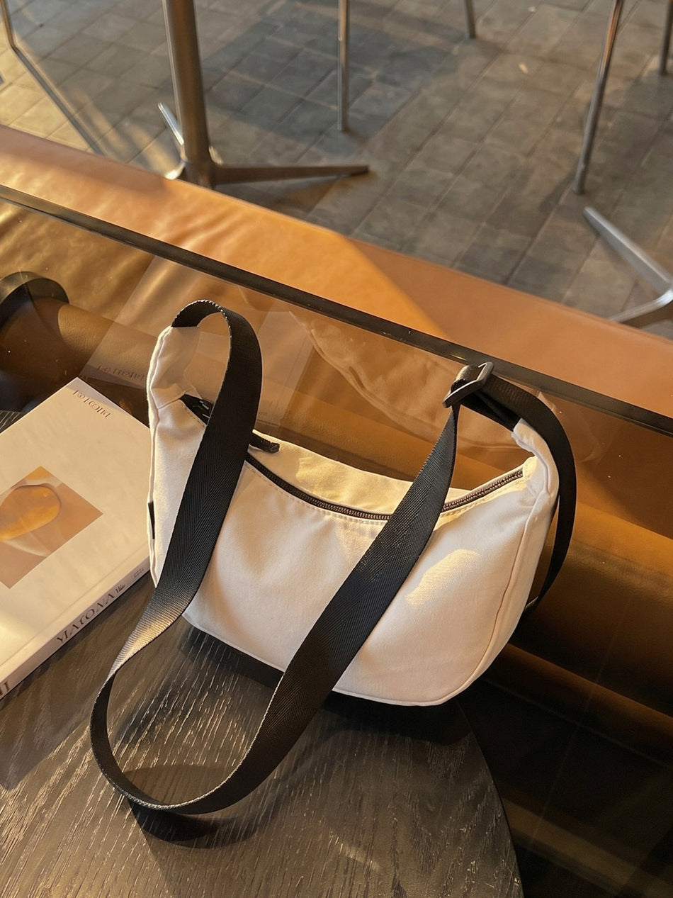 Korean Style Nylon Dumpling Crossbody Bag for Women