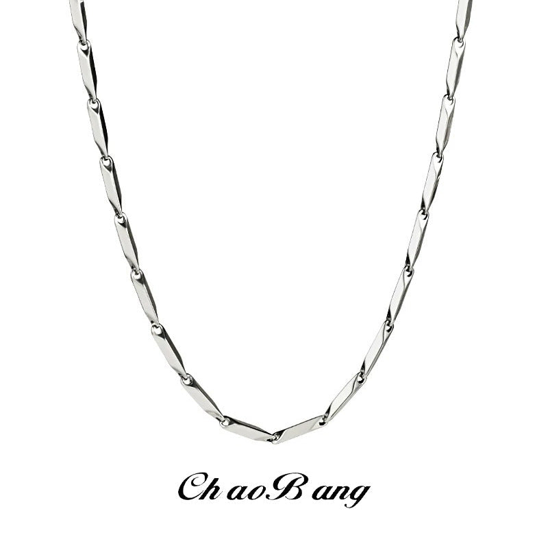 American Style Diamond Titanium Steel Necklace for Men