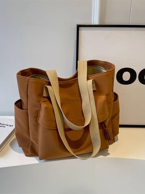 Large Lightweight Nylon Tote Bag for Work and Everyday Use