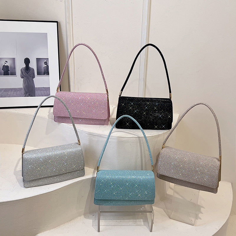 Minimalist PU Shoulder Bag for Women with Flap Closure