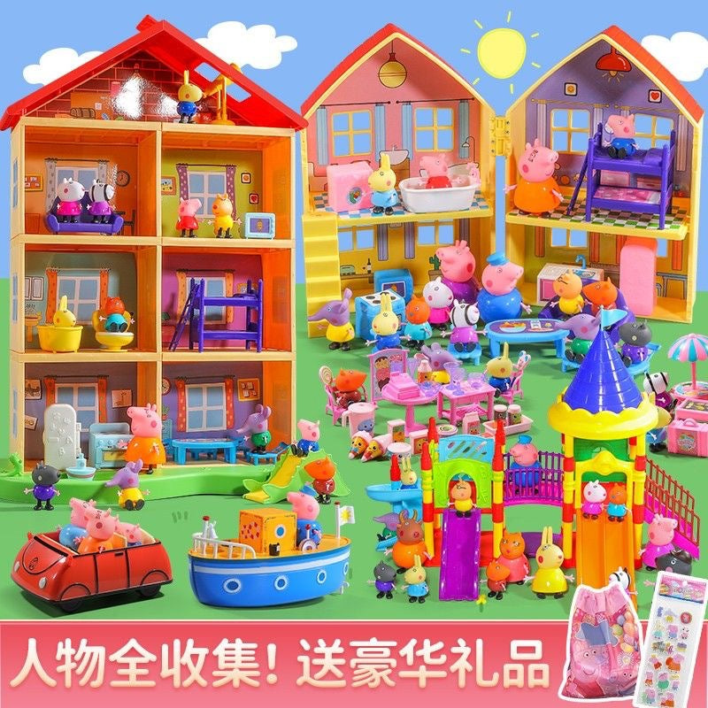 Peppa Pig Family Playhouse Toy Set with Character Figures