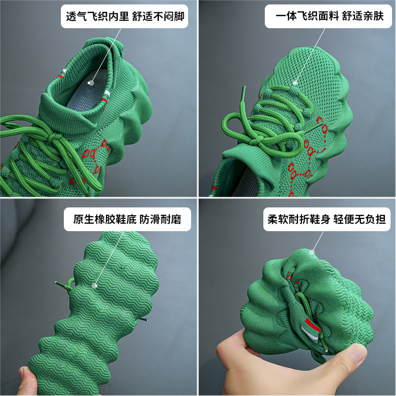 Boys Breathable Slip-On Sports Sneakers for Everyday Wear
