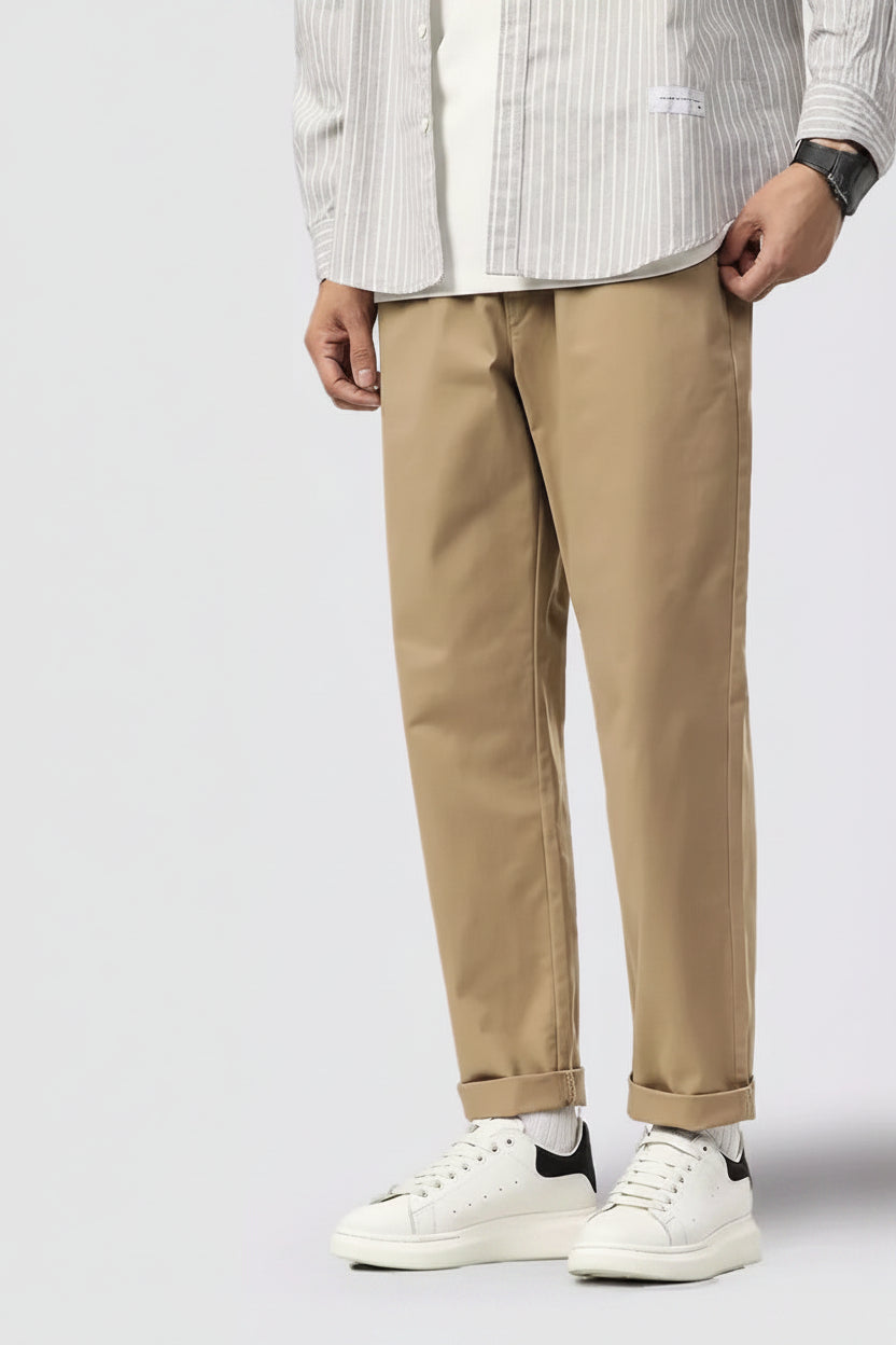 Men's Japanese Retro Straight Leg Washed Workwear Pants