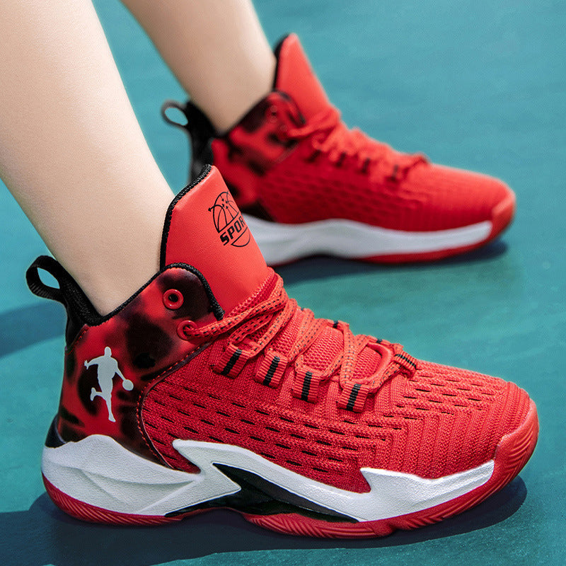 Kids Breathable Basketball Sneakers for Boys and Students