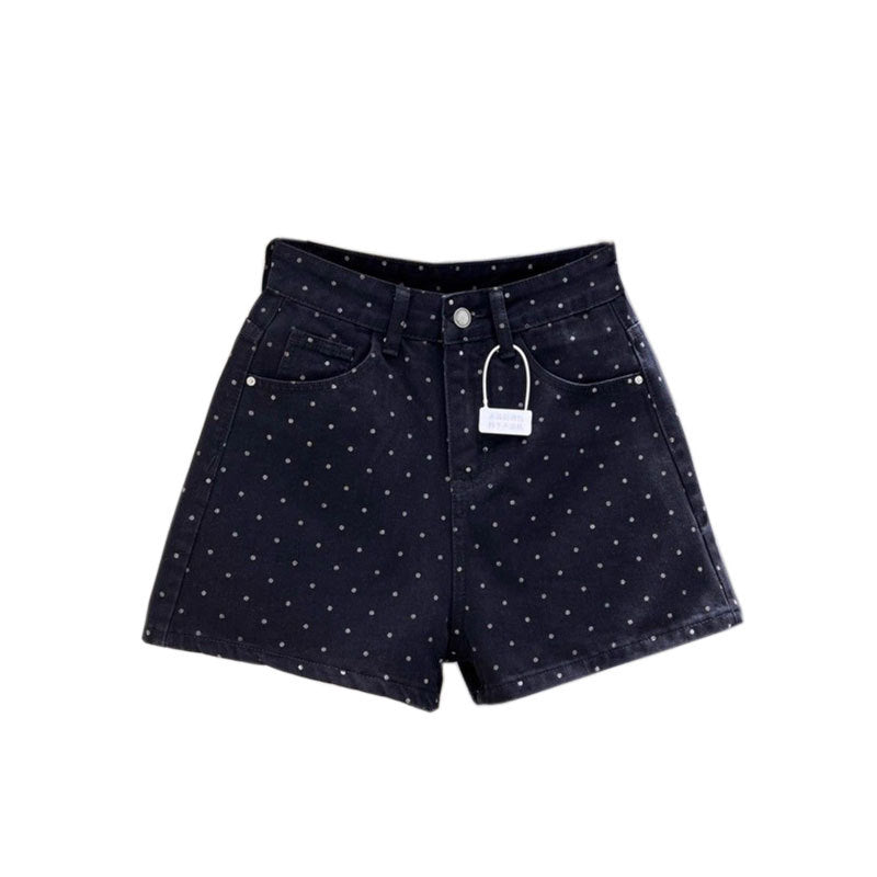 Women's High-Waist Wide-Leg Denim Bermuda Shorts