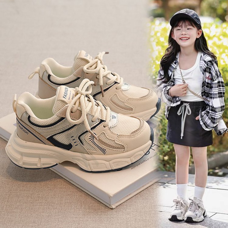 Girls Breathable Sports Sneakers for School and Running