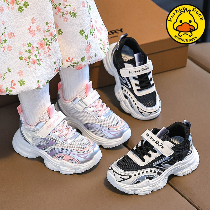 Kids Breathable Hollow Mesh Sports Sneakers for Summer