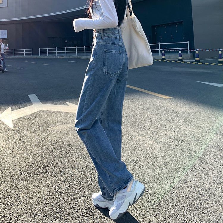 Women's Fleece-Lined High-Waist Wide-Leg Jeans