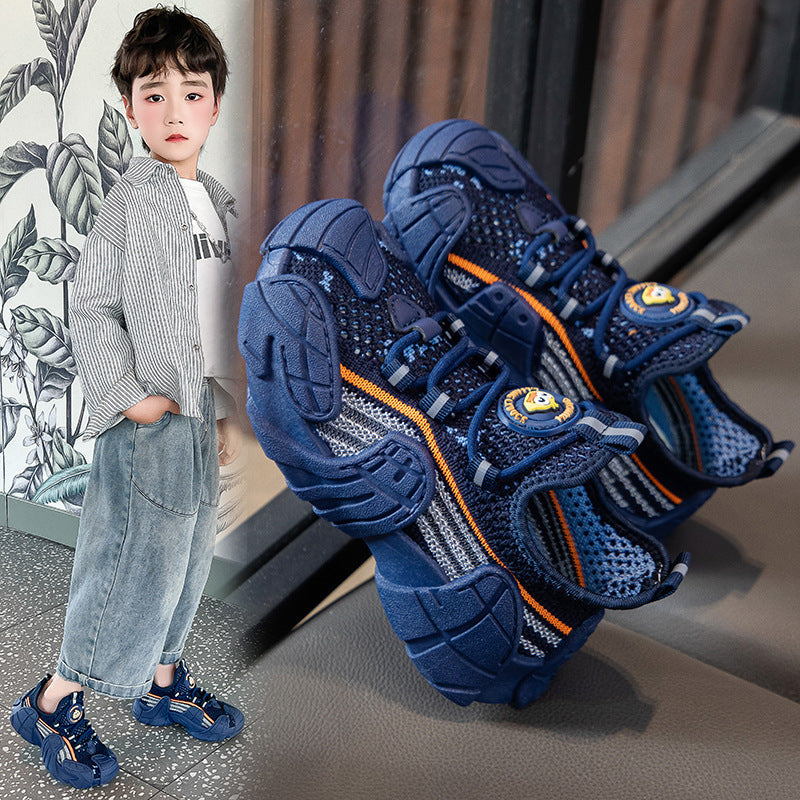 Kids Breathable Mesh Sports Shoes with Soft Sole