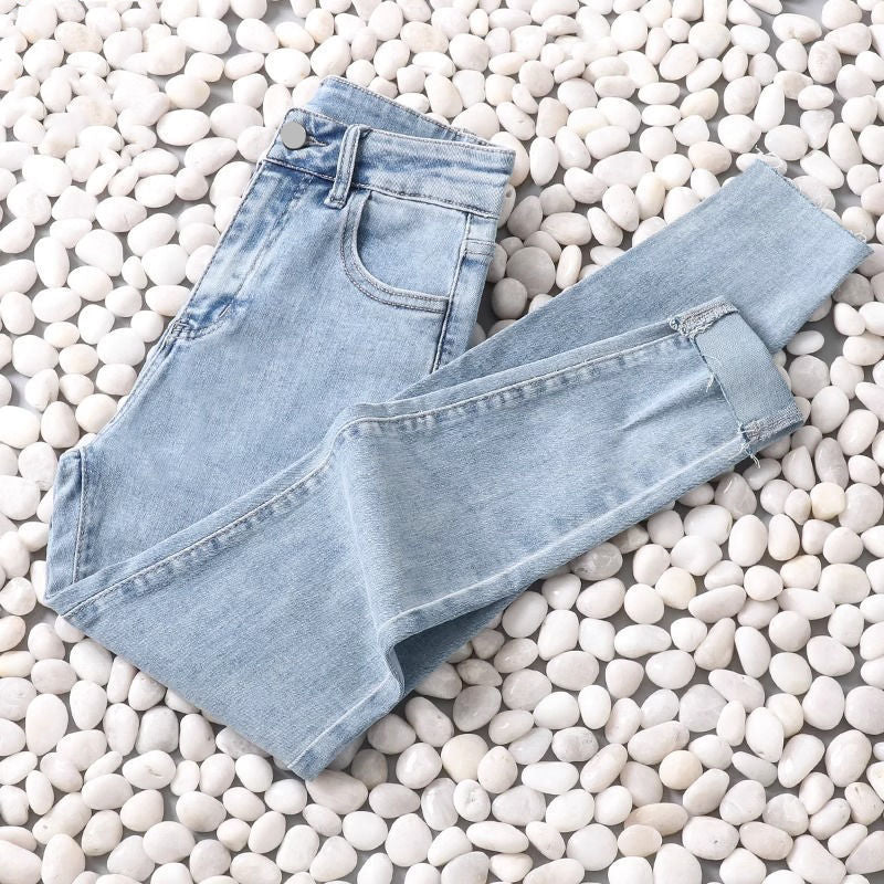 Women's High-Waist Skinny Cropped Denim Jeans