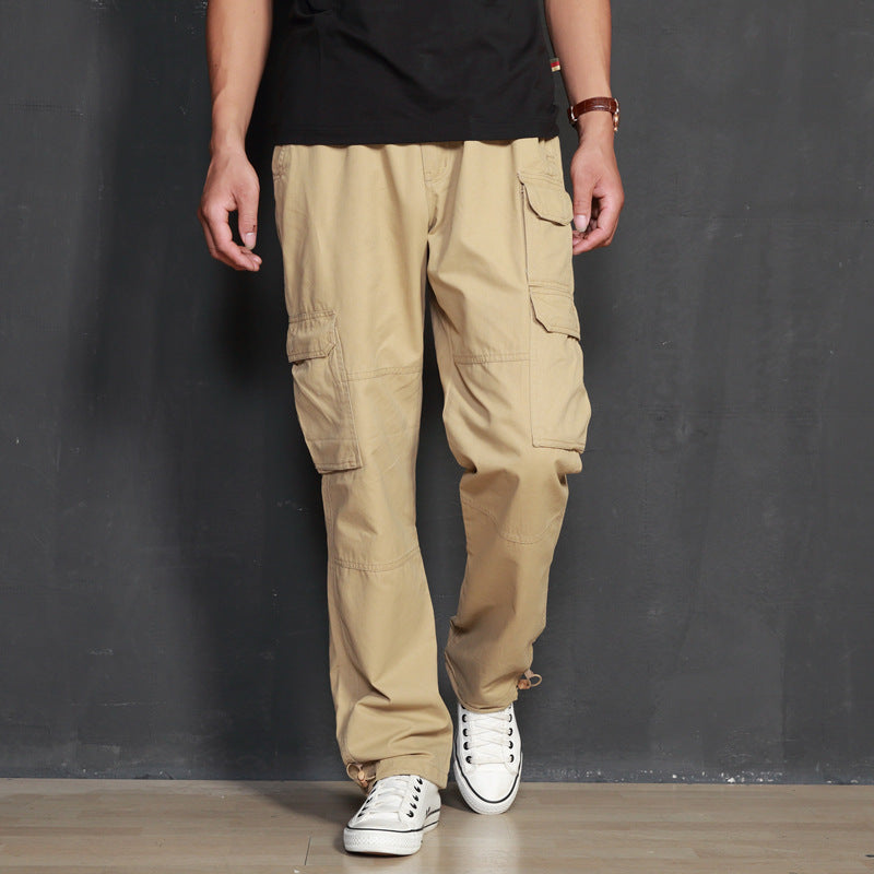 Men's Cotton Multi Pocket Overalls with Loose Casual Fit