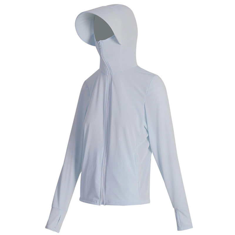 Women’s Ice Silk Hooded Sun Protection Jacket for Summer