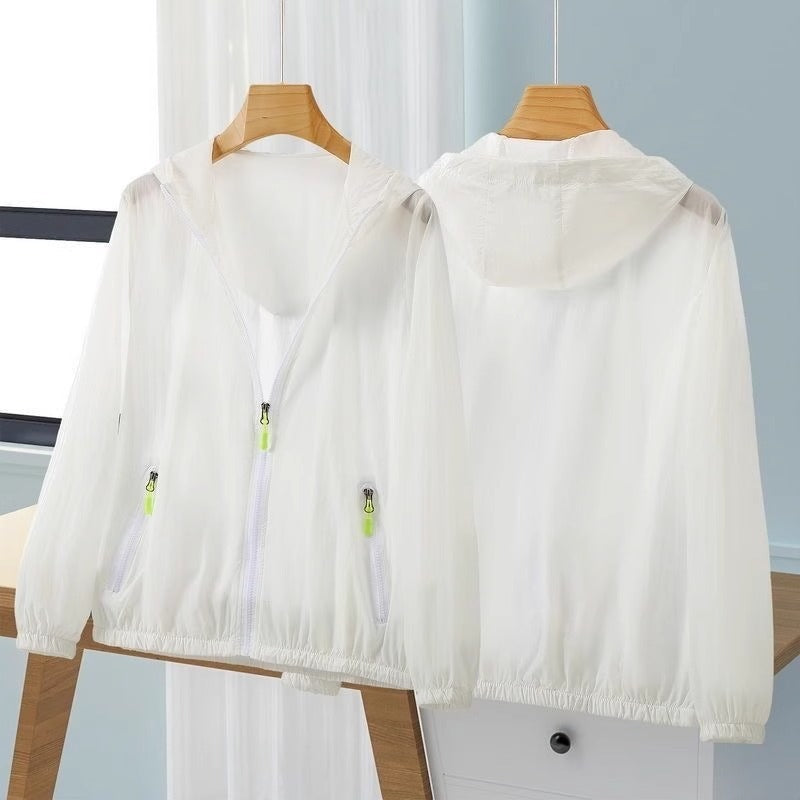 Lightweight Women’s Sun Protection Short Coat with Hood