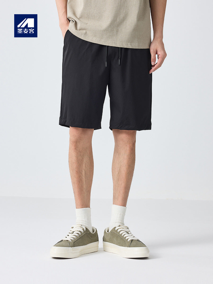 Momax Ice Silk Casual Summer Shorts Elastic Waist Men
