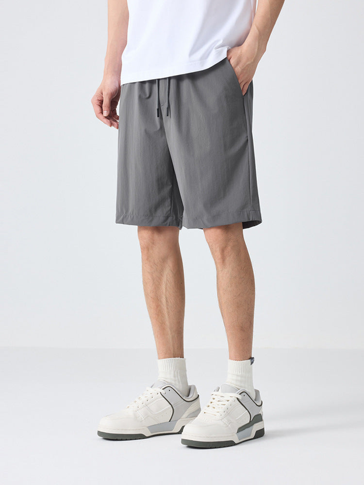 Momax Ice Silk Casual Summer Shorts Elastic Waist Men