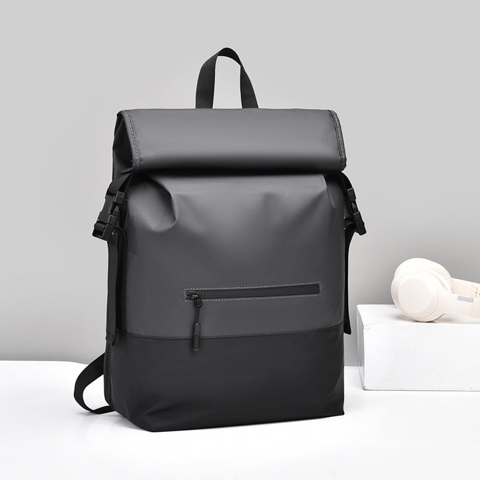 Men's Roll Top Business Travel Backpack Large Capacity