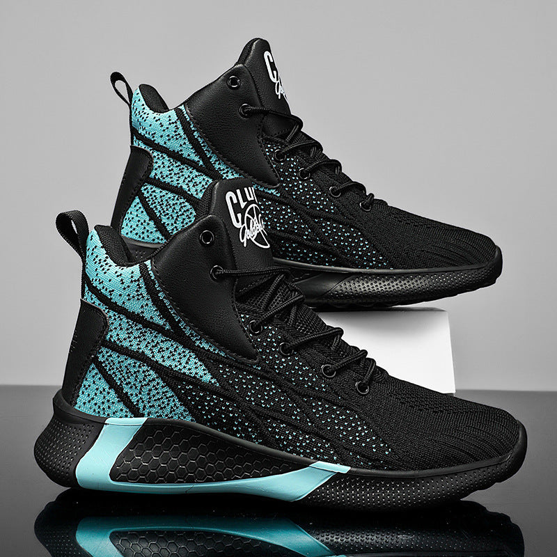 Men's High Top Breathable Mesh Sports Sneakers