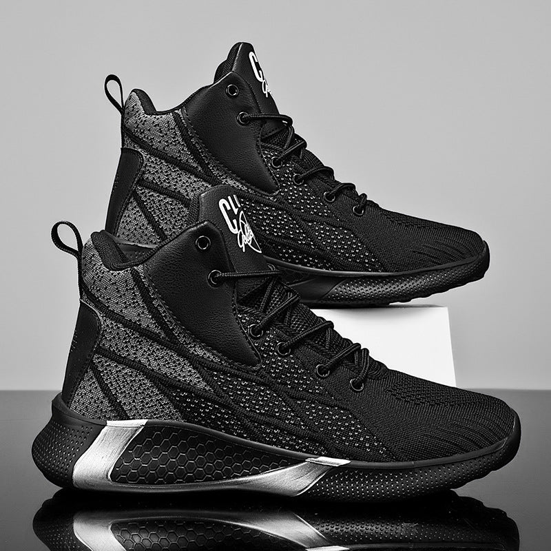 Men's High Top Breathable Mesh Sports Sneakers
