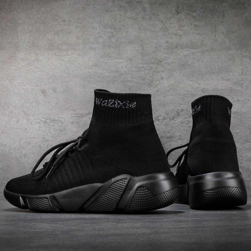 Men's Flyknit Sock Sneakers with Breathable Running Design
