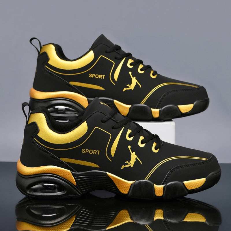 Men's Nubuck Leather Low Top Running Sneakers