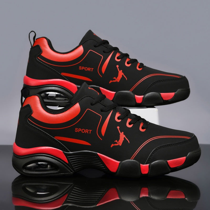 Men's Nubuck Leather Low Top Running Sneakers