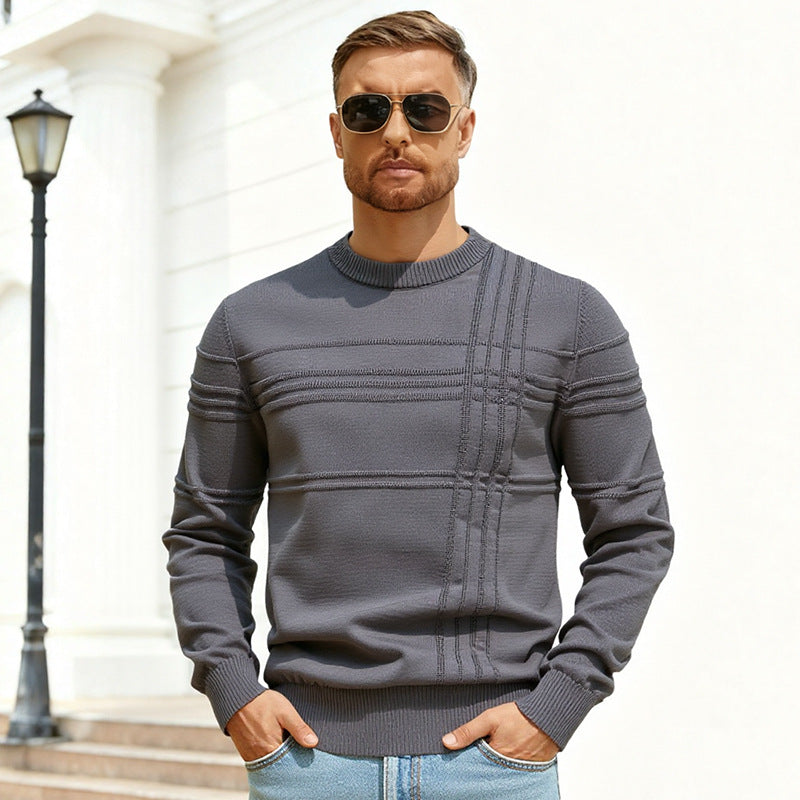 Men's Premium Crew Neck Knit Sweater for Everyday Wear