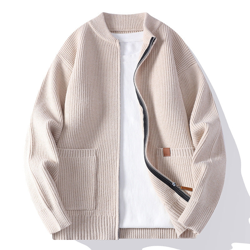 Men's Heavyweight Zip Knit Cardigan Jacket