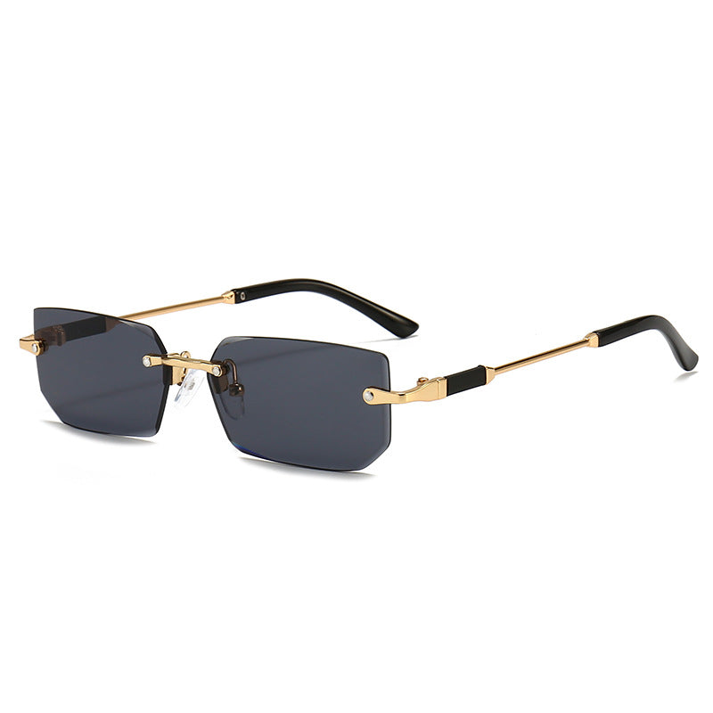 Rimless Cut-Edge Jelly Color Sunglasses for Men