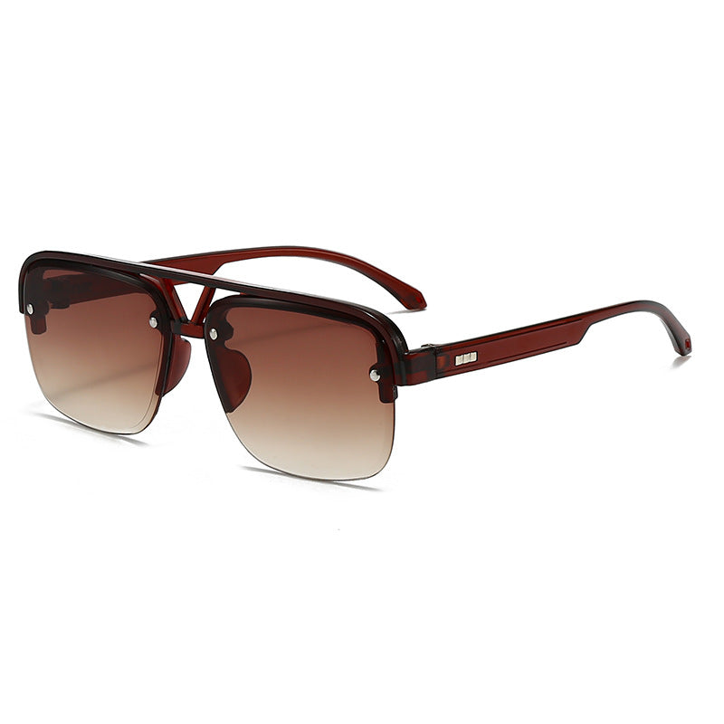 Men's Half-Frame Double-Bridge Sports Sunglasses for Cycling