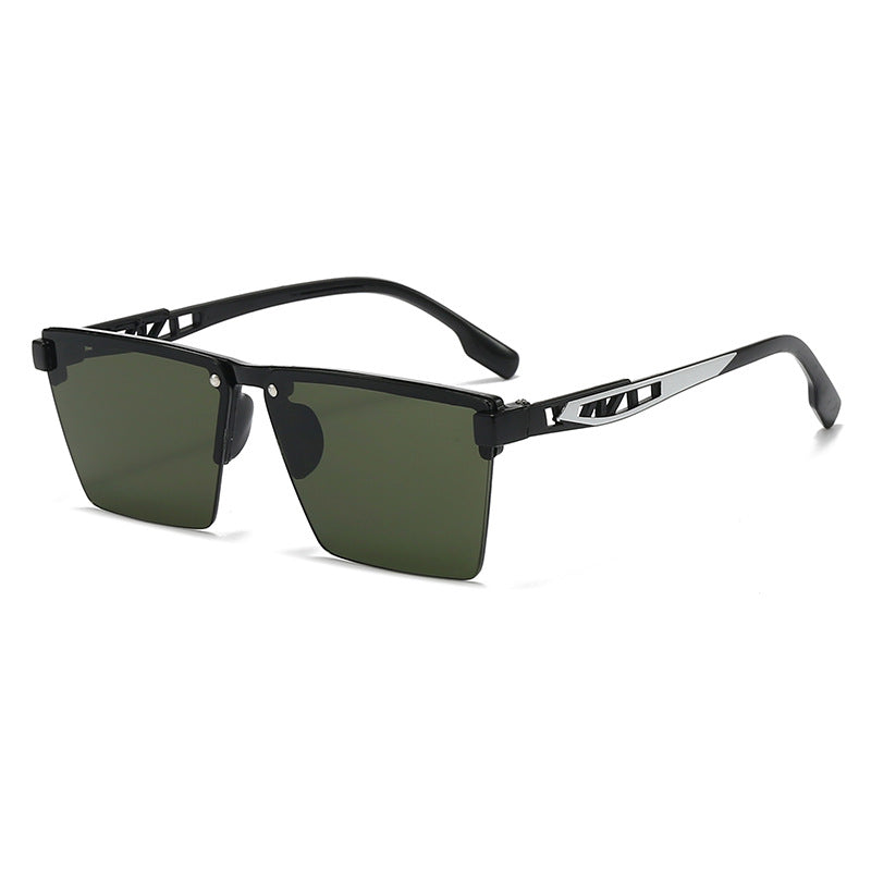 Men's Square Mirrored Sunglasses for Driving and Fishing