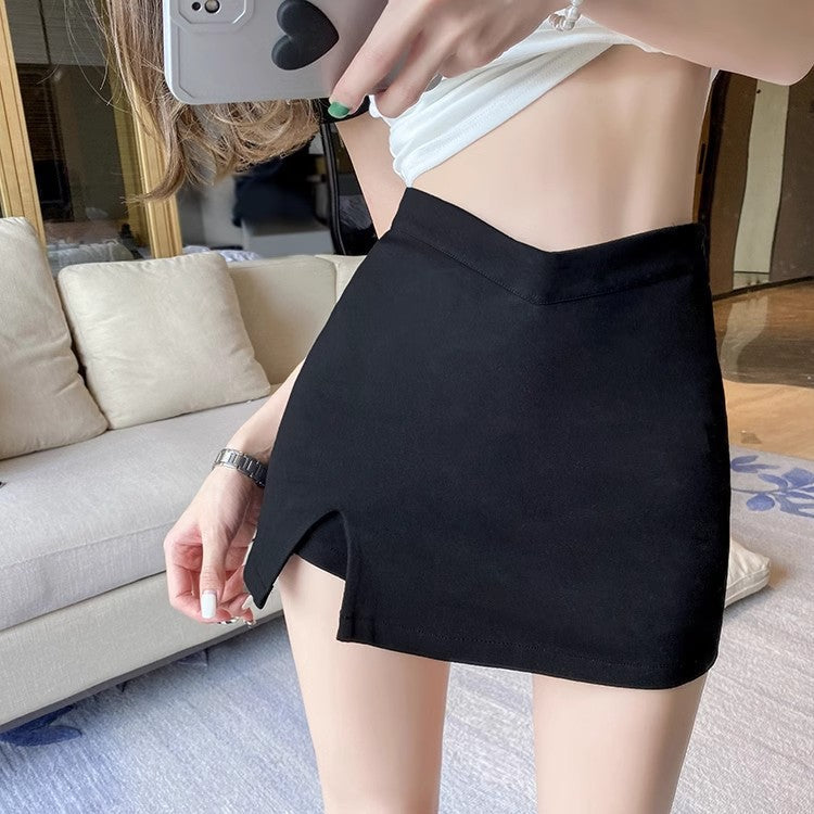 Women's High-Waisted A-Line Skort with Side Split Detail